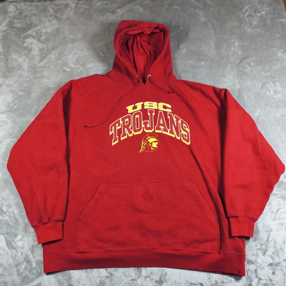 Vintage USC Trojans Hoodie Mens XXL‎ Pullover Football NCAA Sweatshirt AS Sports